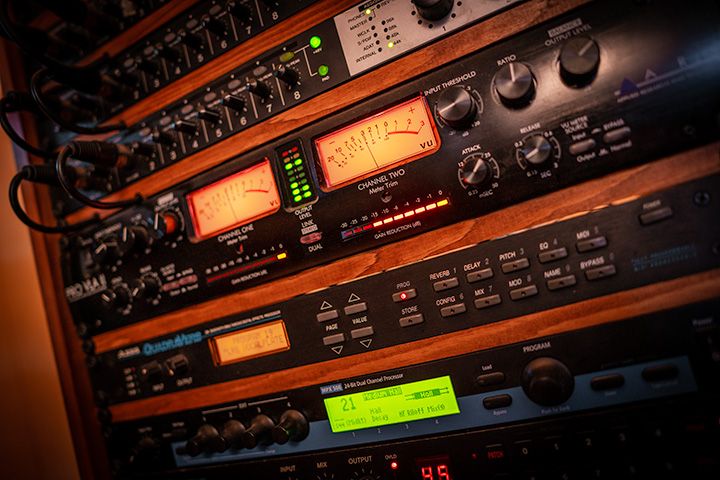 Outboard mixing equipment at Material Studios